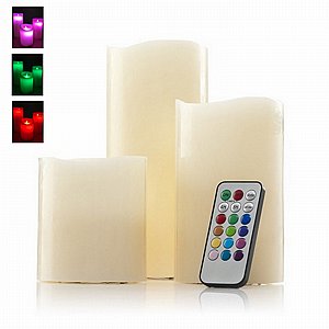 סט שלושה נרות LED – נרות מלאכותיים סט שלושה נרות LED – נרות מלאכותיים
