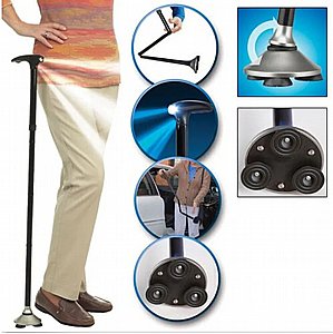 מקל הליכה מתקפל עם תאורה – Trusty Cane מקל הליכה מתקפל עם תאורה – Trusty Cane