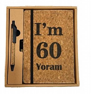 סט מחברת +עט דמוי שעם סט מחברת +עט דמוי שעם